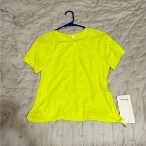 Lululemon Lightweight Clinch Hem Hiking Tee - neon yellow